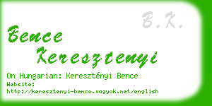 bence keresztenyi business card